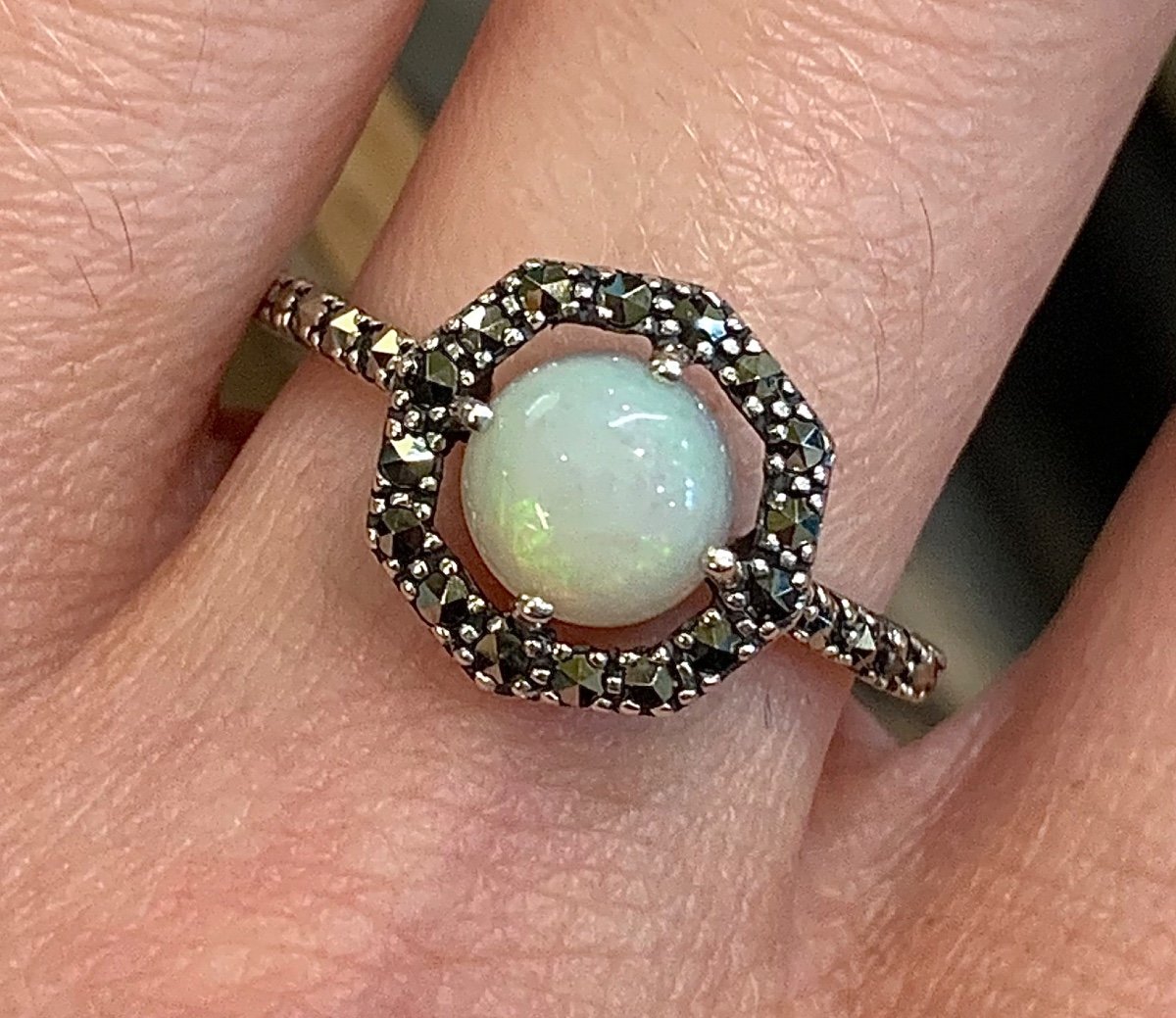 Silver Opal Ring