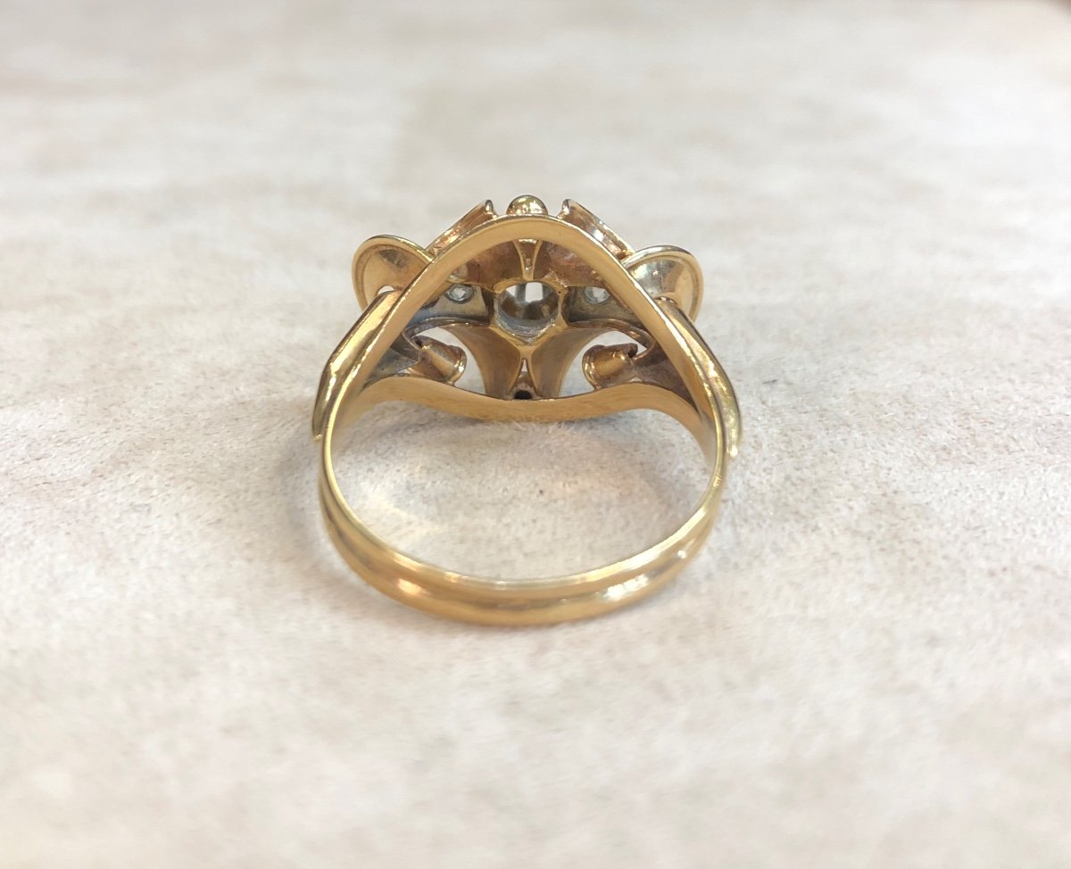 Diamond Ring With Relief-photo-2