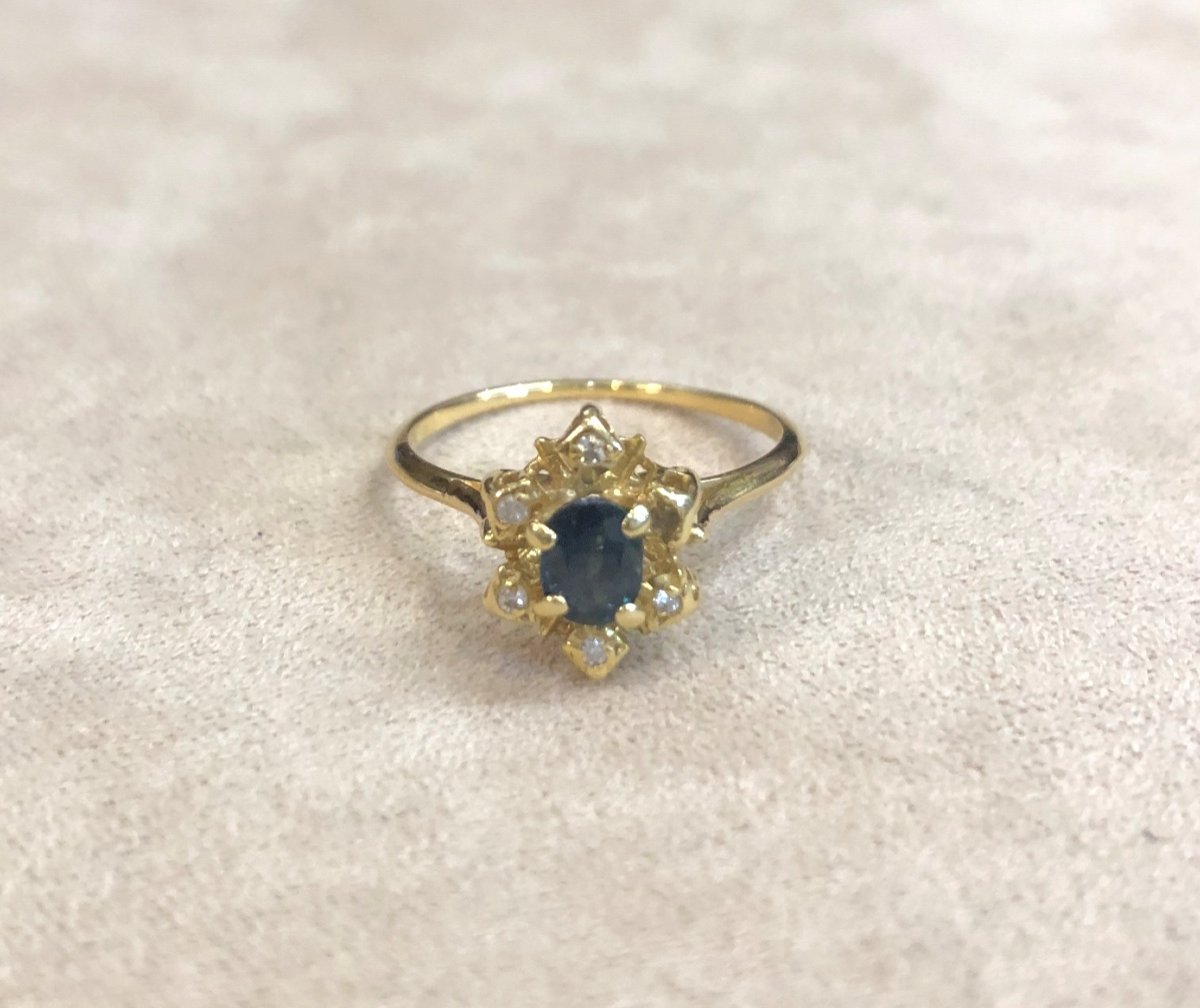 Sapphire And Diamond Ring