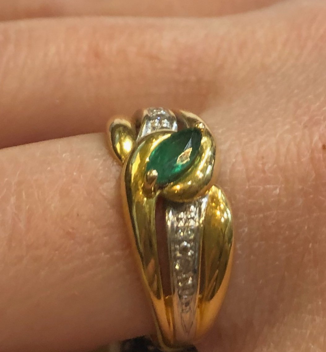 Emerald And Diamond Ring-photo-1