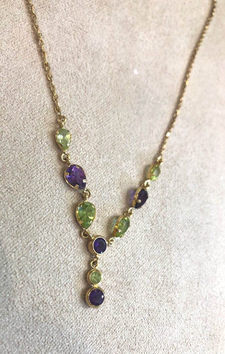 Amethyst And Peridot Necklace-photo-2