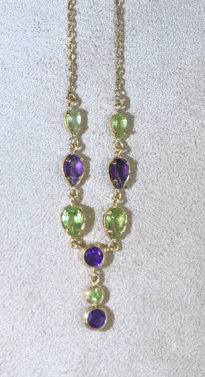 Amethyst And Peridot Necklace-photo-1