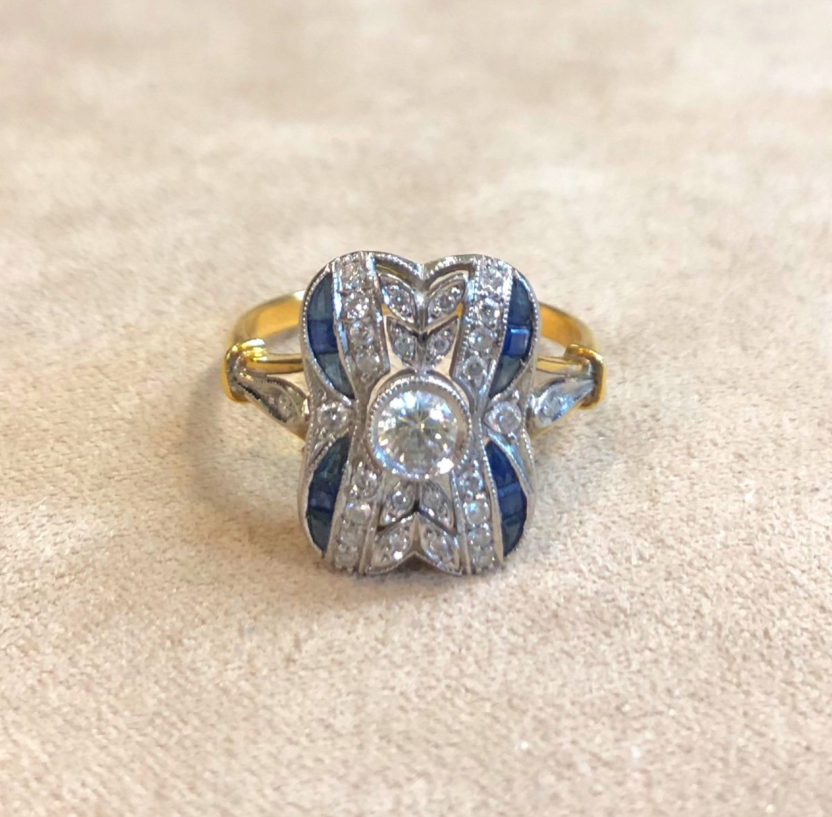 Sapphire And Diamond Ring