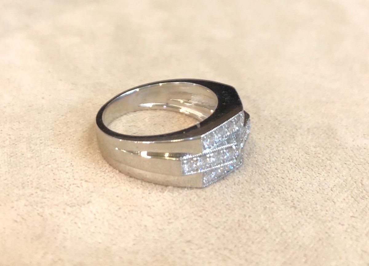 Ring With Several Lines Of Diamonds-photo-2