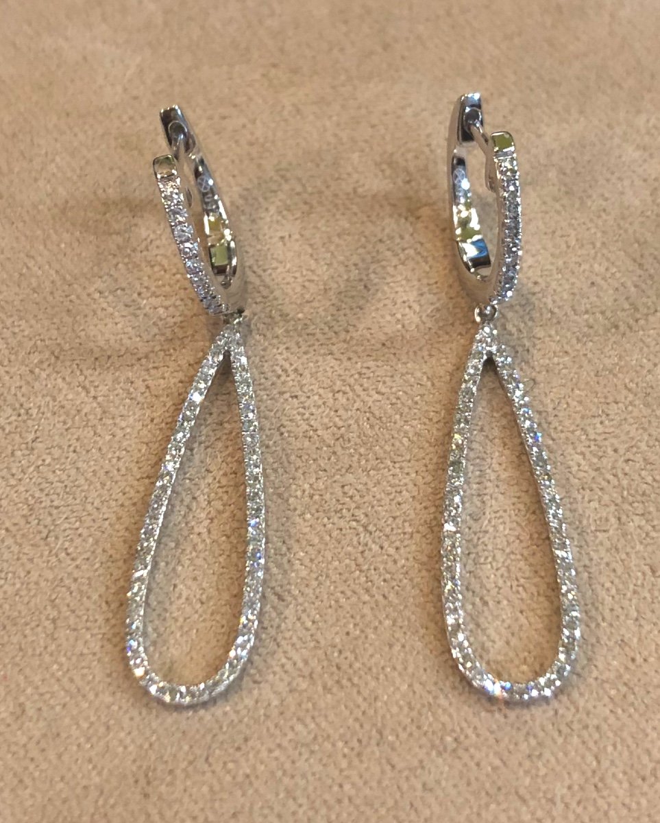 Boucles d'Oreilles Goutte Diamants-photo-4