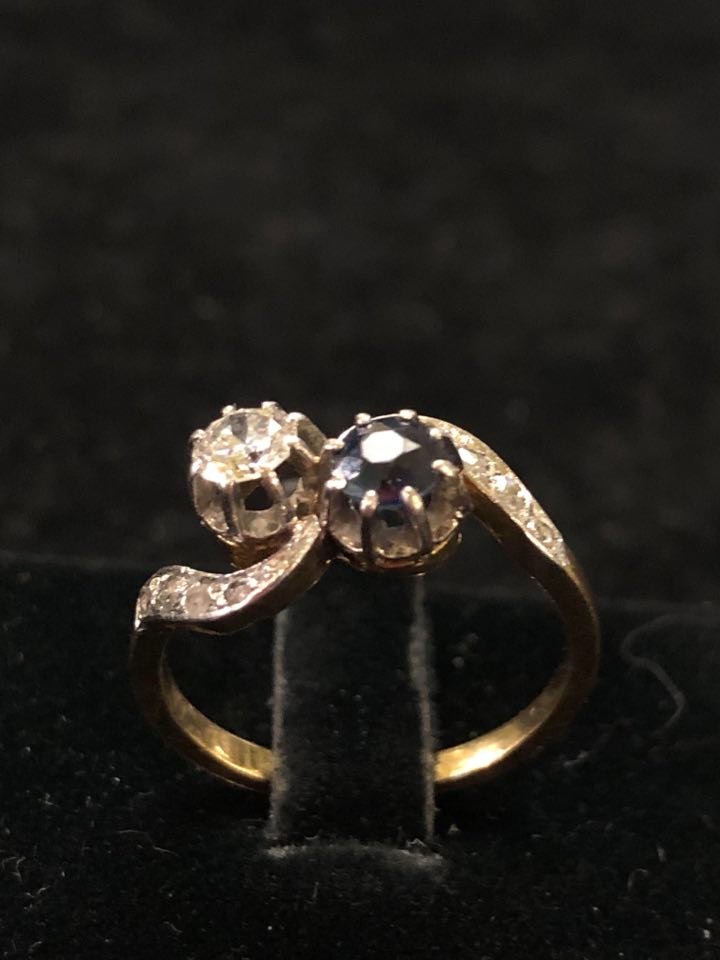 Bague Toi Et Moi Saphir Et Diamants