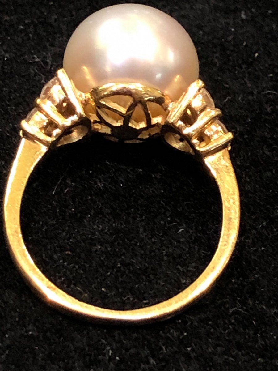 Pearl And Diamond Ring-photo-3