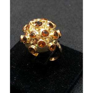 Citrine Dome Ring