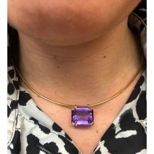 Omega Amethyst Necklace