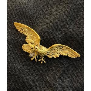 Broche Aigle Diamant 