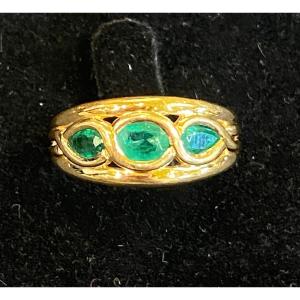 Three Emerald Ring 