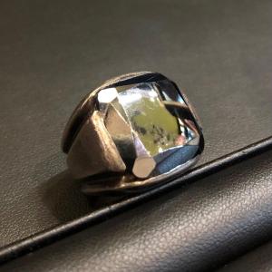 importante Bague Argent hématite 