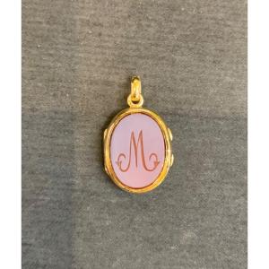 Initial Agate Cassolette Pendant