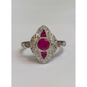 Bague Pavage Rubis