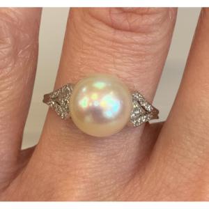 Bague Perle Et Diamants