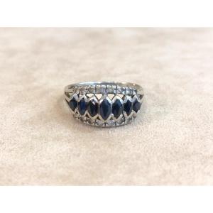 Silver Sapphire Ring