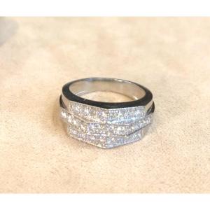 Ring With Several Lines Of Diamonds