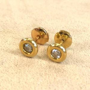 Gold And Diamond Earrings 