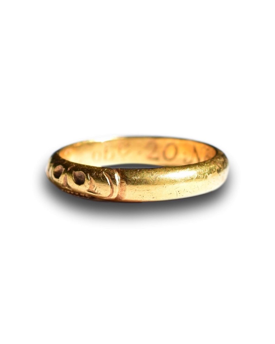 Bague Tête De Mort En Or Substantiel Memento Mori. Anglais, Début Du XVIIIe Siècle.-photo-2