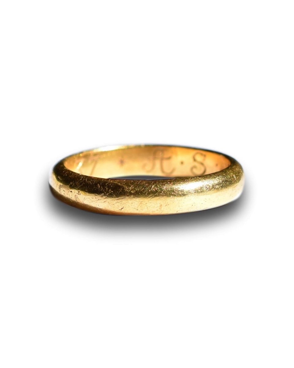 Bague Tête De Mort En Or Substantiel Memento Mori. Anglais, Début Du XVIIIe Siècle.-photo-1