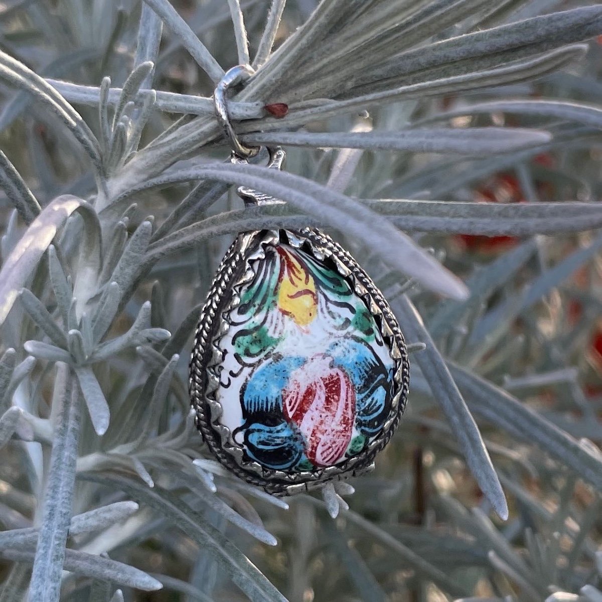 Silver Mounted Enamel Pomander Decorated With Flowers. German, 17th Century.-photo-5