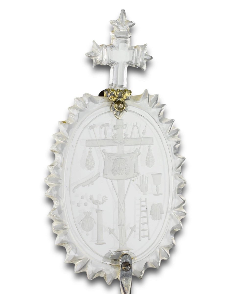 Silver Mounted Rock Crystal Miniature Altarpiece. Spanish, Mid 17th Century.-photo-4