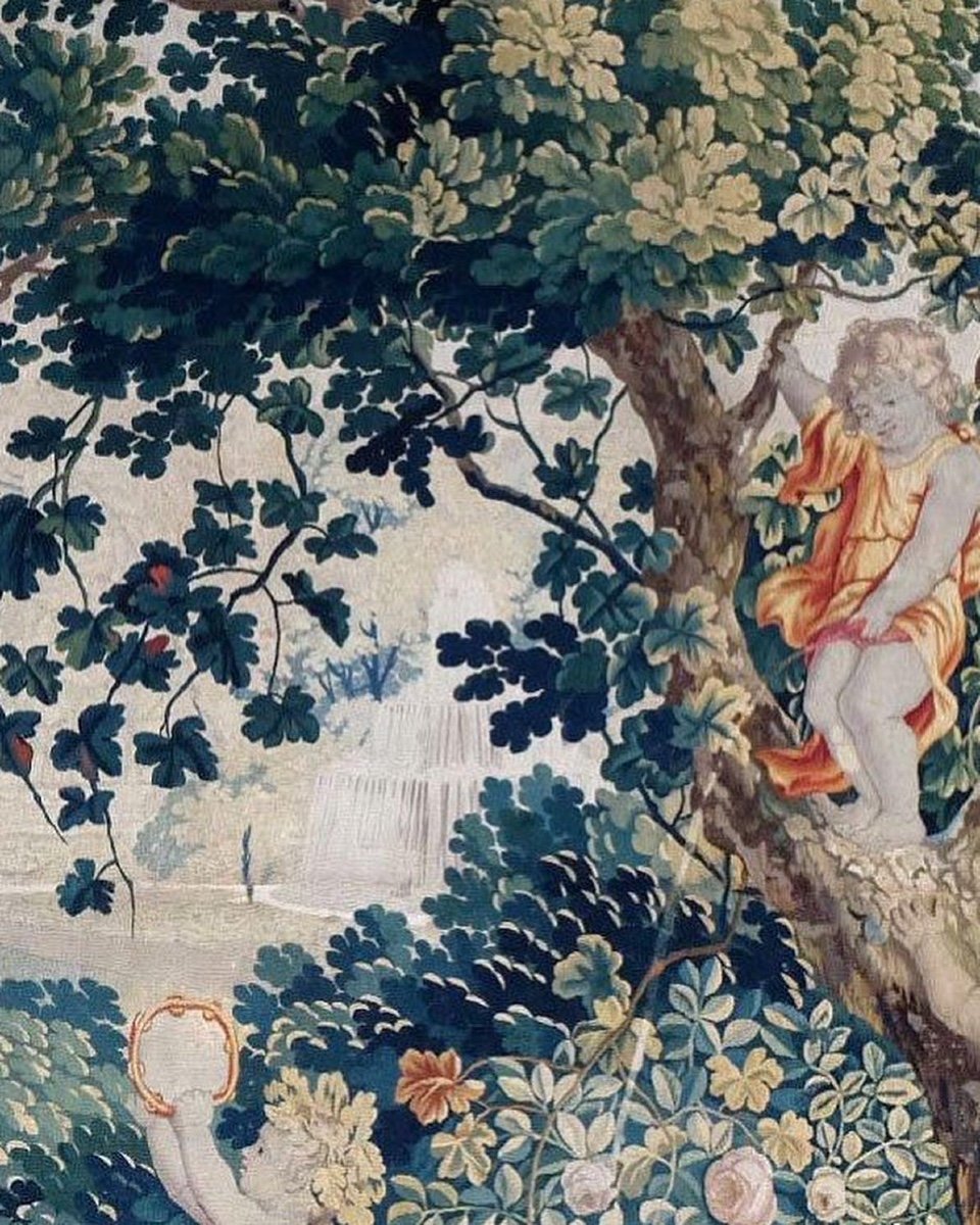 Tapestry Panel With Frolicking Fauns And Putti. Brussels, Early 18th Century. -photo-3