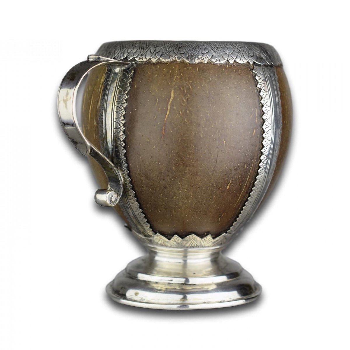 A Silver Mounted Coconut Cup. English, Mid 18th Century.-photo-5