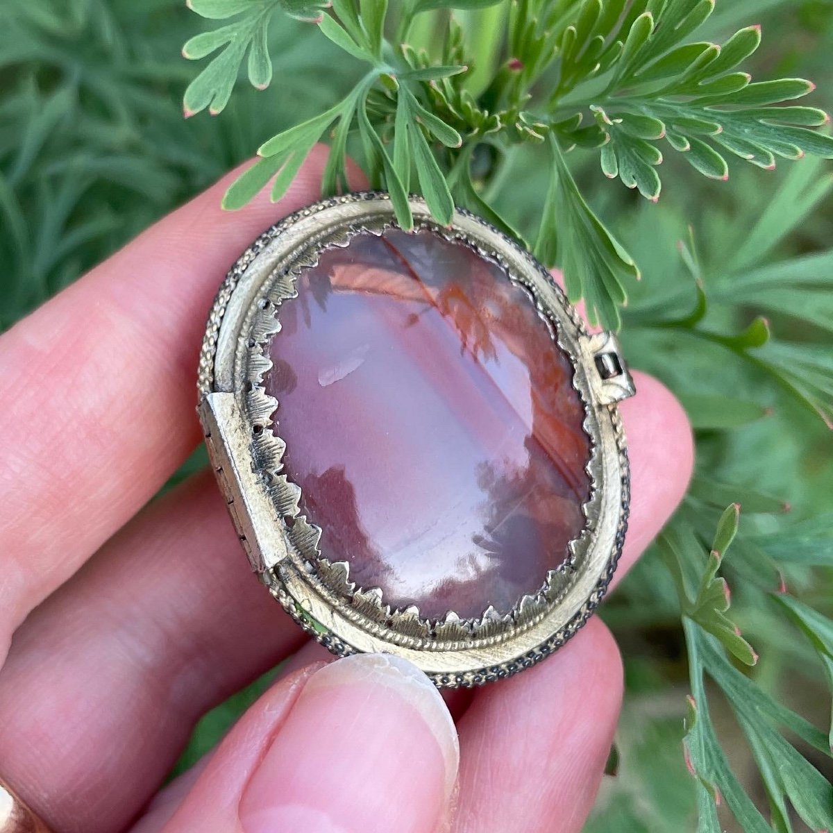 Small Silver Gilt Agate Box. English, Second Half Of The 17th Century.-photo-2