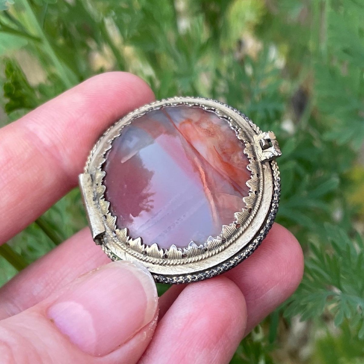 Small Silver Gilt Agate Box. English, Second Half Of The 17th Century.-photo-4