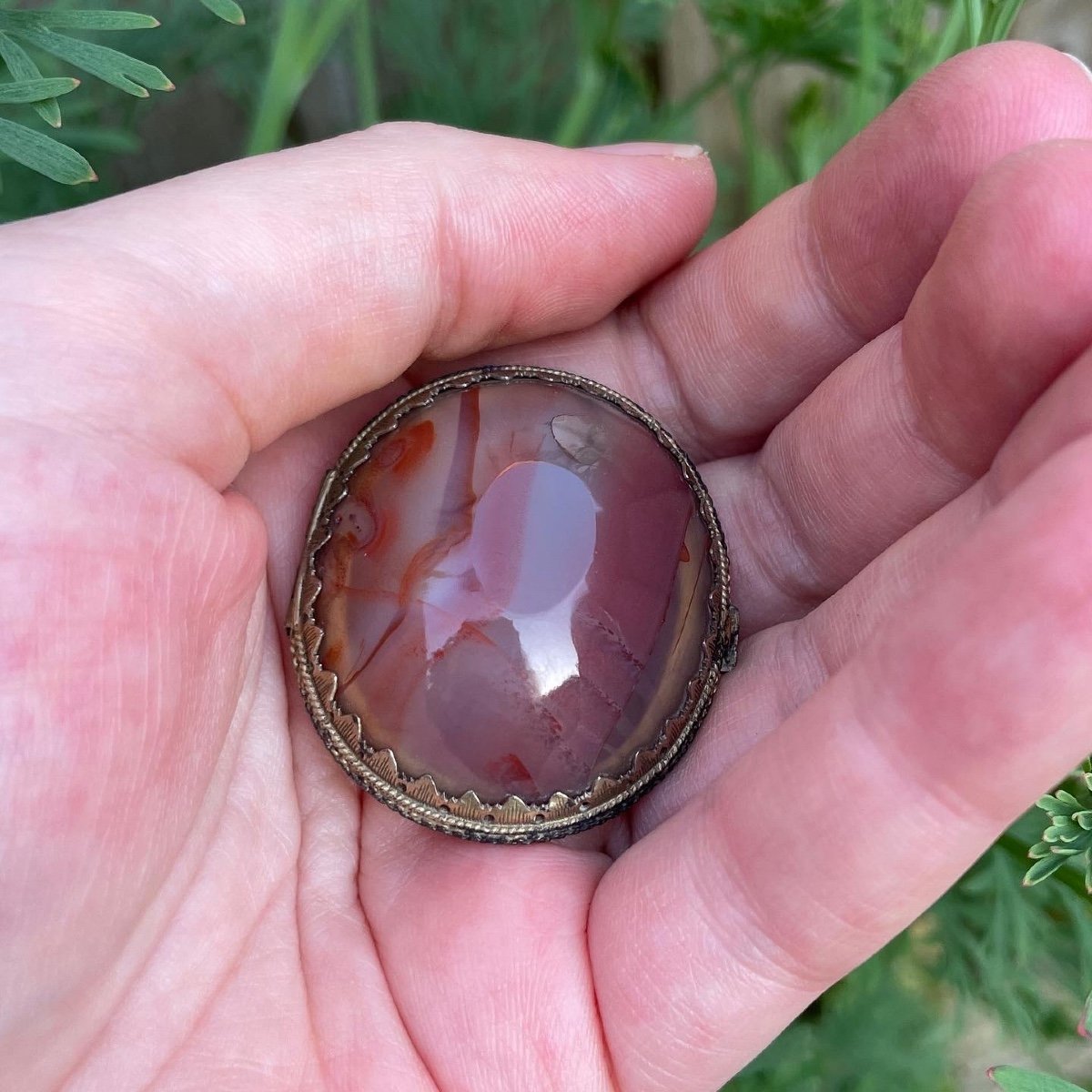 Small Silver Gilt Agate Box. English, Second Half Of The 17th Century.-photo-4