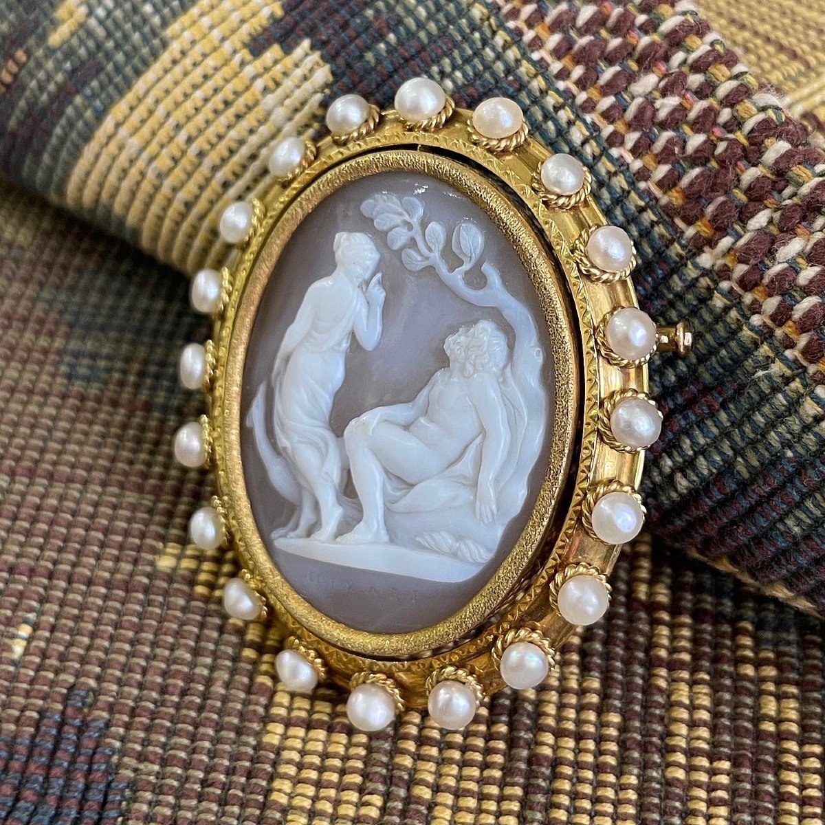 Sardonyx Cameo Of Juno And Jupiter By Giovanni Pichler. Italian, 18th Century.-photo-5