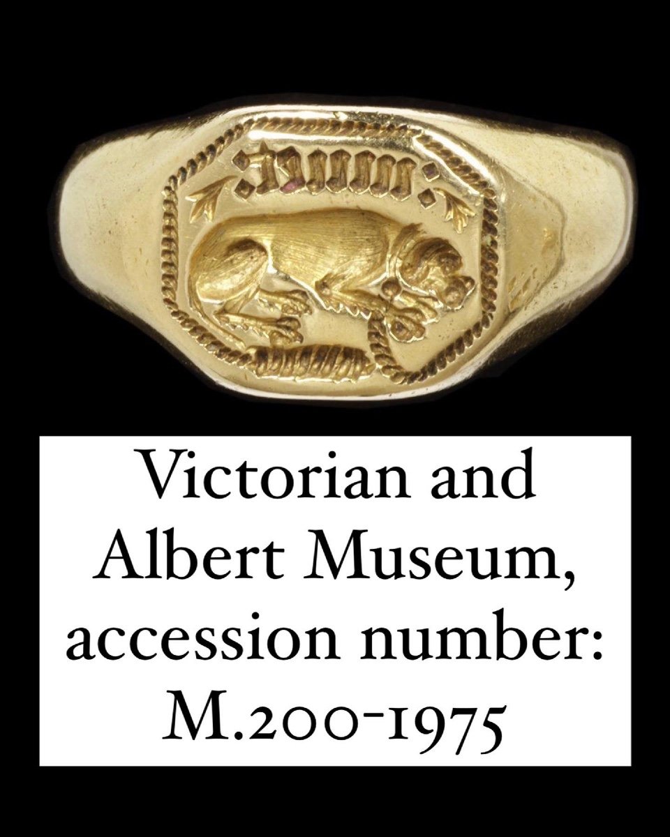 Gold Signet Ring Engraved With A Faithful Hound. English, Late 16th Century.-photo-5