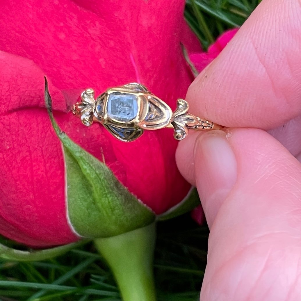 Renaissance Gold Ring With A Table Cut Diamond. Western Europe, 16th Century.-photo-3