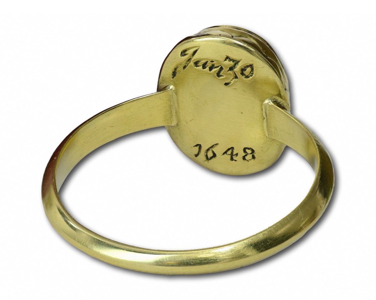 Important Royalist Gold Ring With A Portrait Of King Charles I, C.1600-1648/9.-photo-4