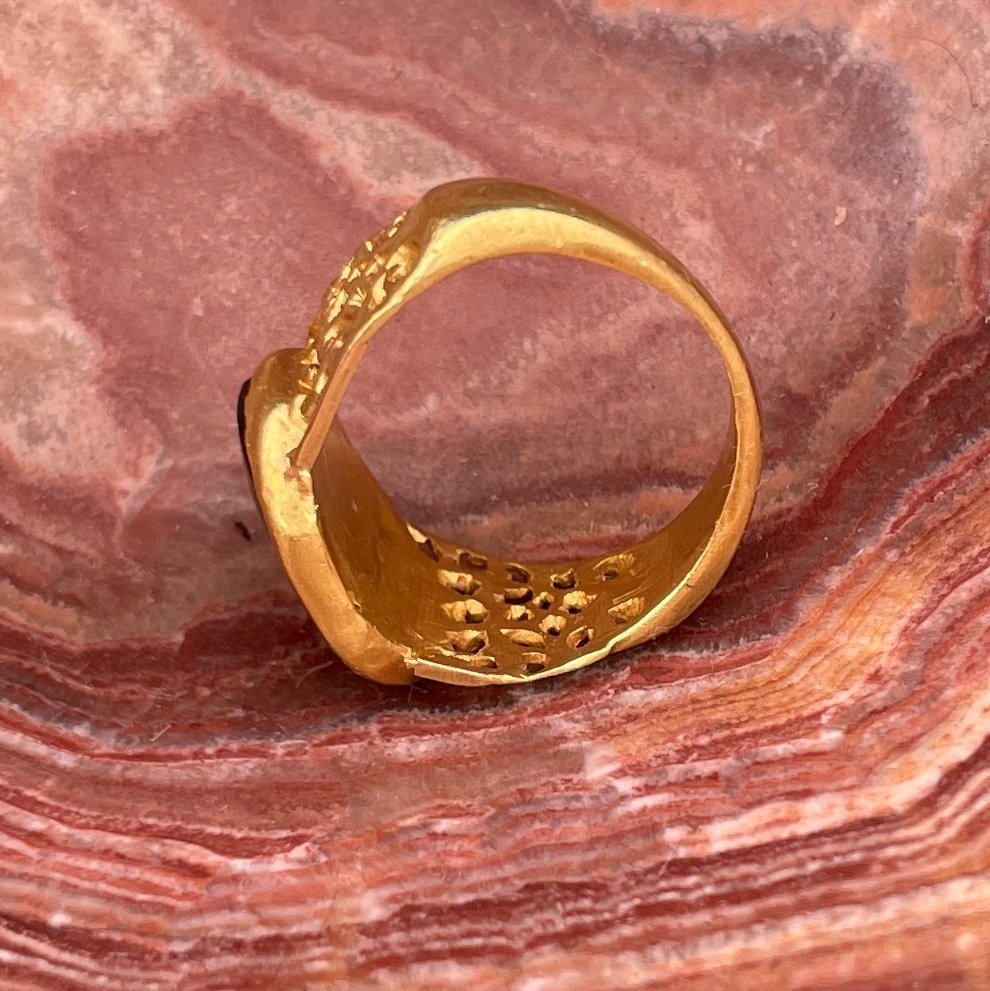 An Important Ancient Gold Marriage Ring. Roman, 2nd - 3rd Century Ad.-photo-3