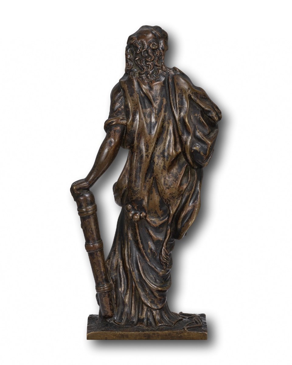 Bronze Figure Of Omphale. French, Late 17th - Early 18th Century.-photo-1