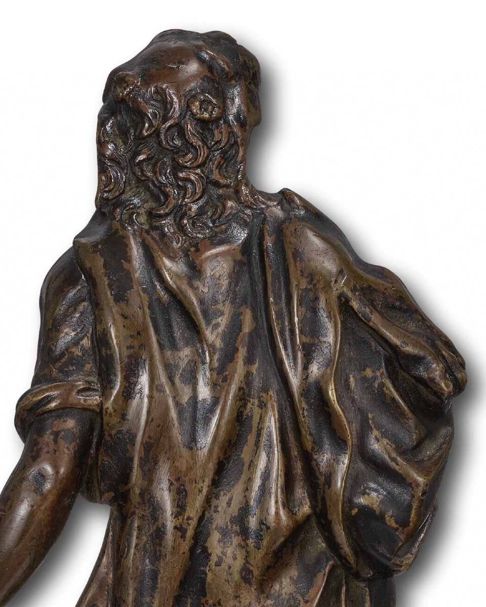 Bronze Figure Of Omphale. French, Late 17th - Early 18th Century.-photo-2