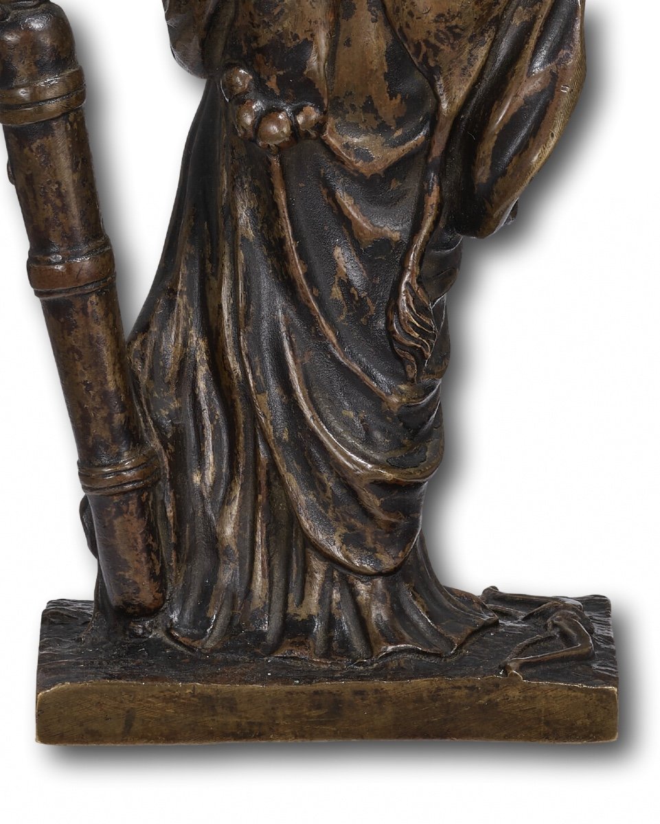 Bronze Figure Of Omphale. French, Late 17th - Early 18th Century.-photo-4