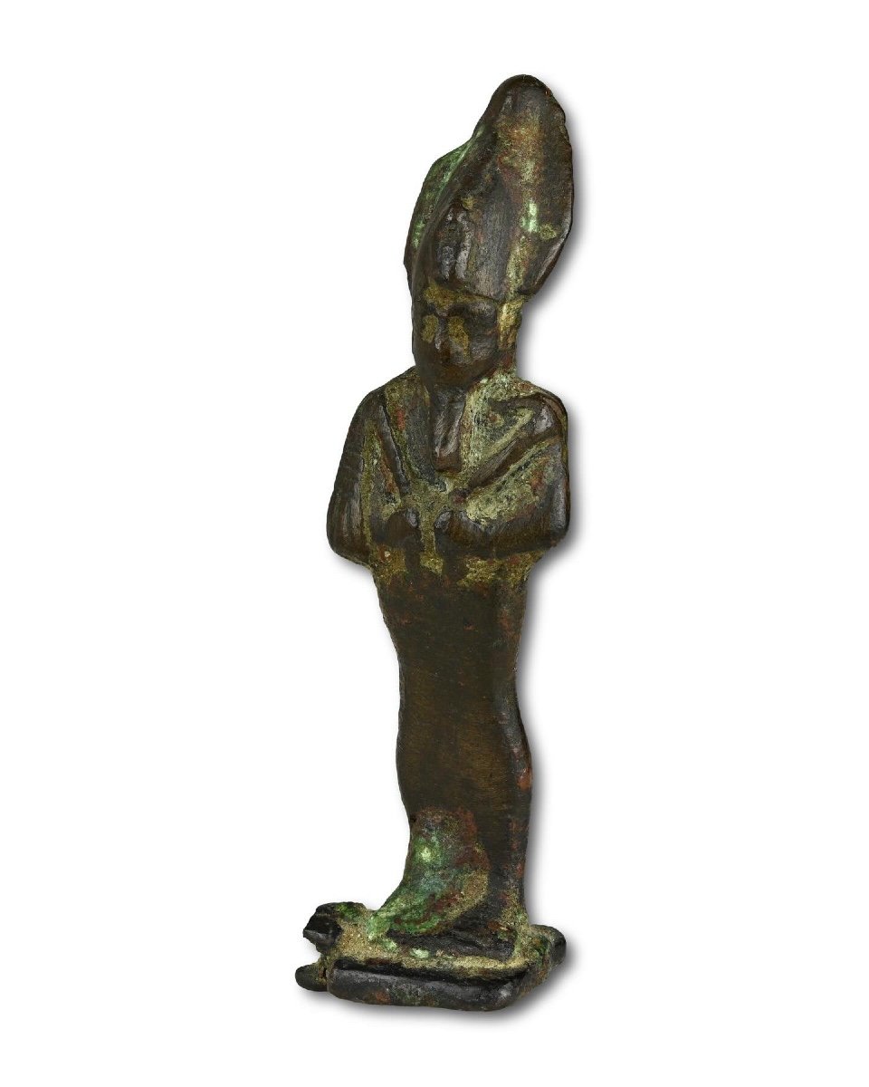 Figure Votive En Bronze d'Osiris. égyptien, Période Tardive (vers 713-332 Av. J.-c.).  