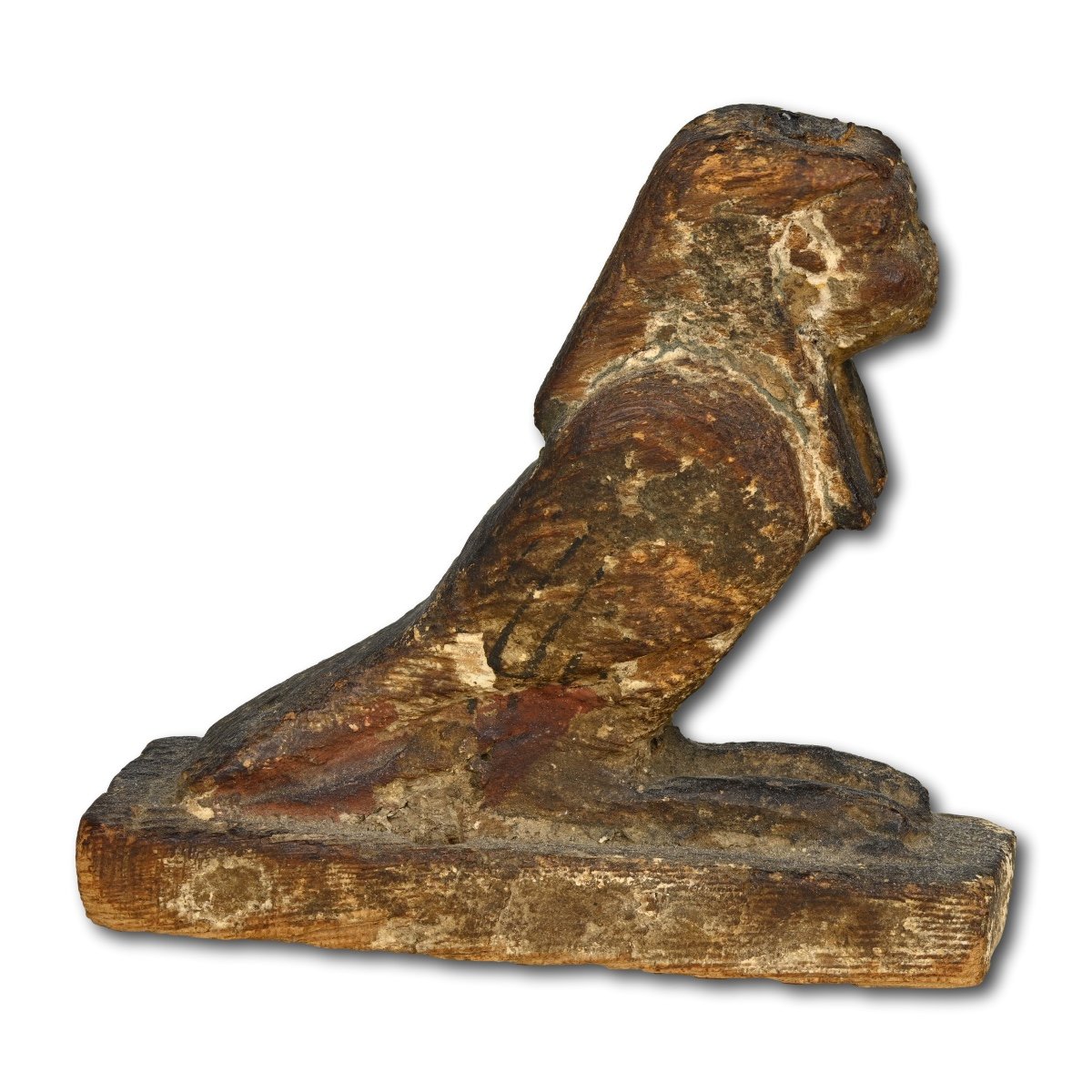 Wood And Gesso Ba Bird. Ancient Egyptian, Ptolemaic Period, Circa 304-30 B.c.-photo-4