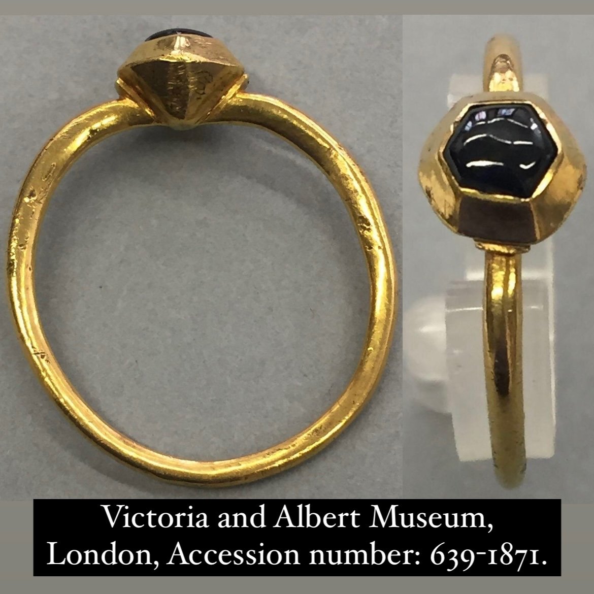 Medieval Stirrup Ring Set With A Cabochon Garnet. English, 13/14th Century.-photo-4