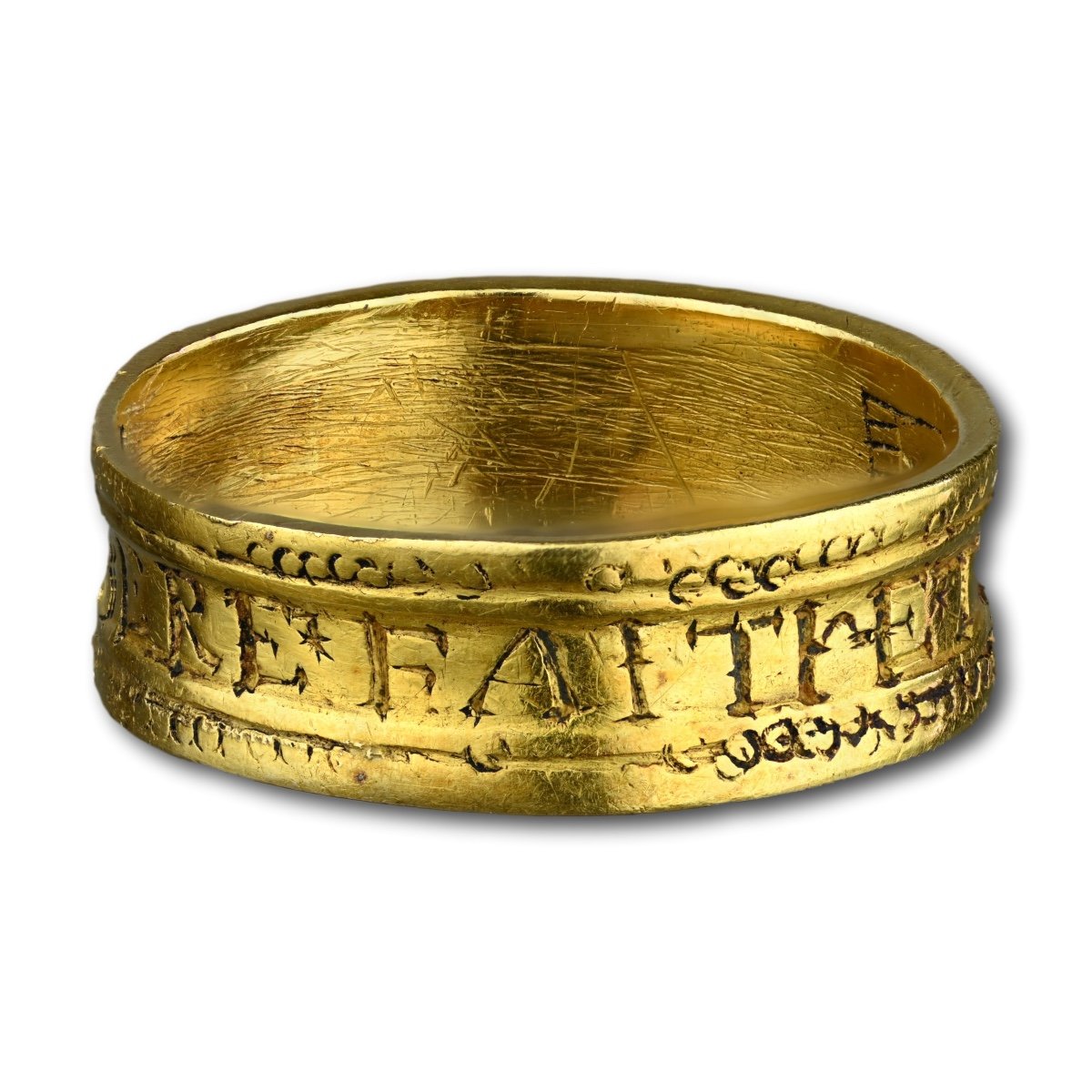 Tudor Gold Posy And Fede Ring ‘bere Faithe To The Faithful’.-photo-3