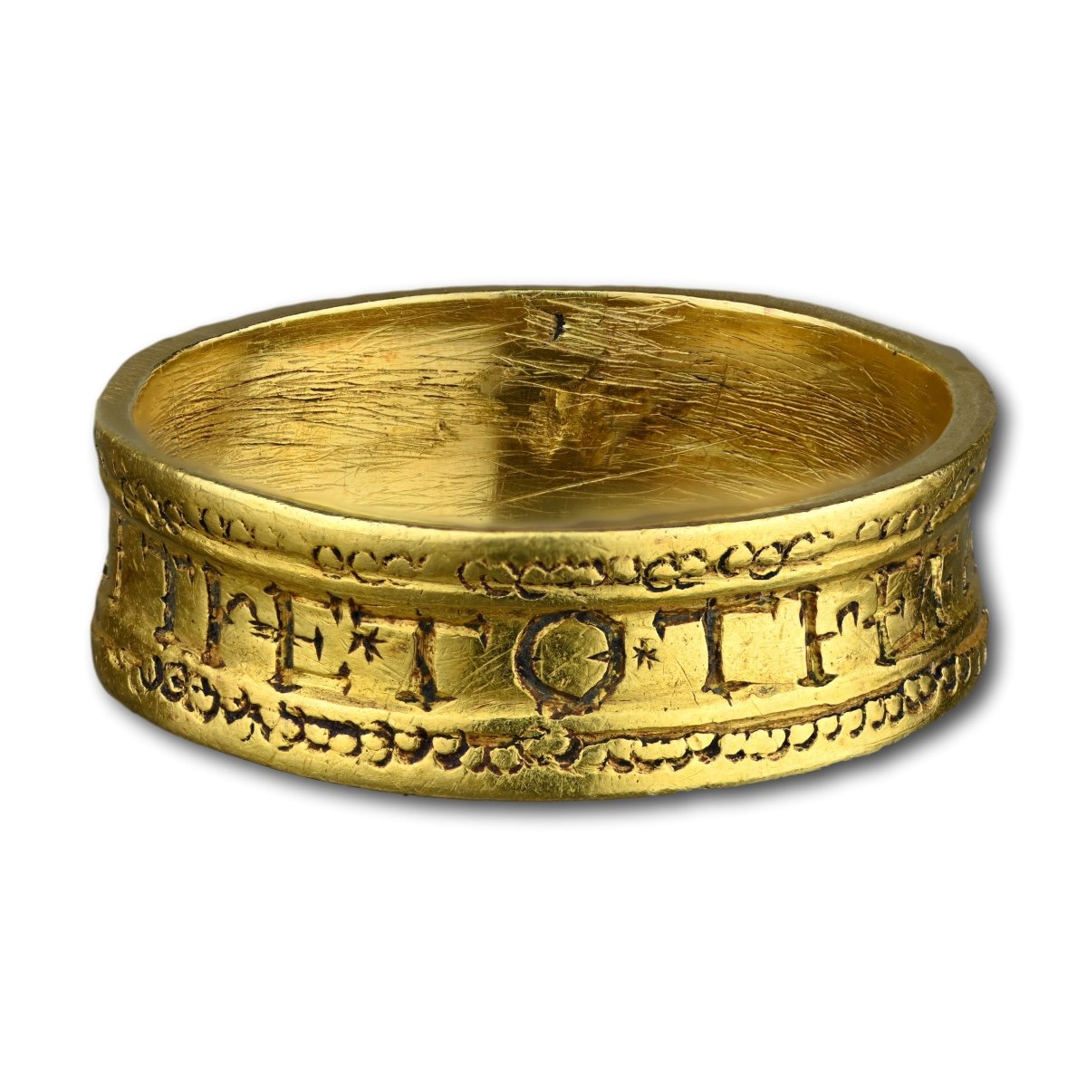 Tudor Gold Posy And Fede Ring ‘bere Faithe To The Faithful’.-photo-5