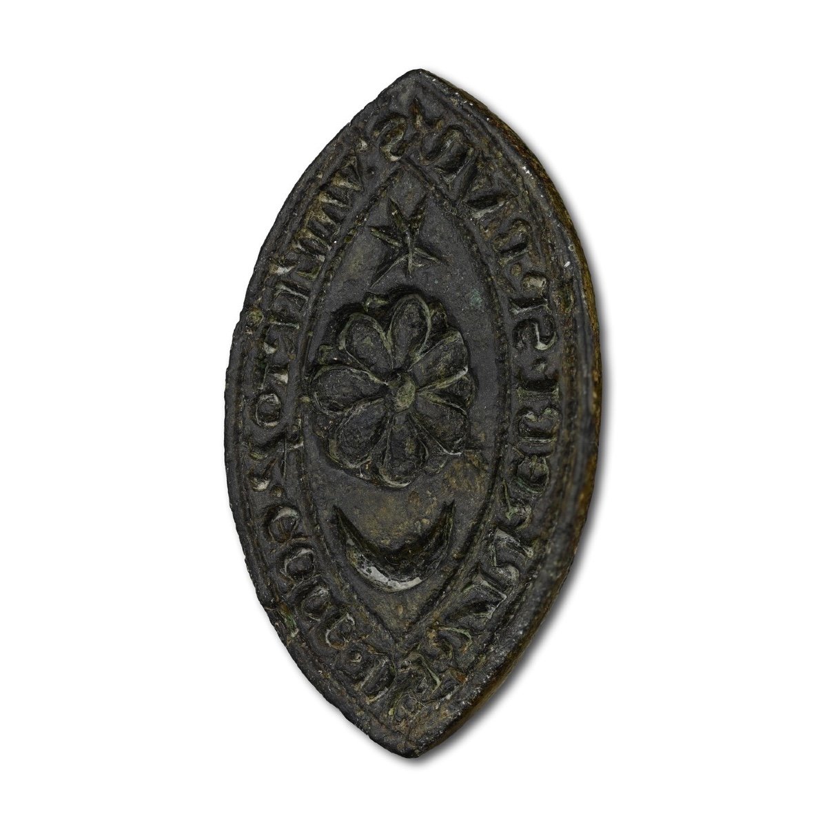 Medieval Bronze Seal Belonging To A Rector. English, 14th Century.-photo-1