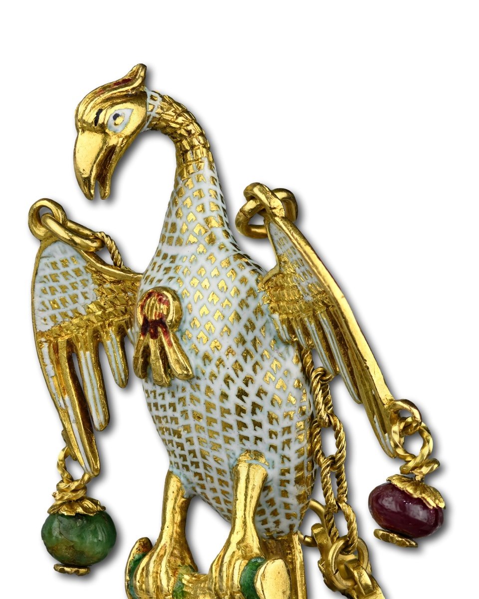 Pendentif Renaissance Du Pélican Dans Sa Piété. Espagnol, 16e – 17e Siècle.  -photo-4