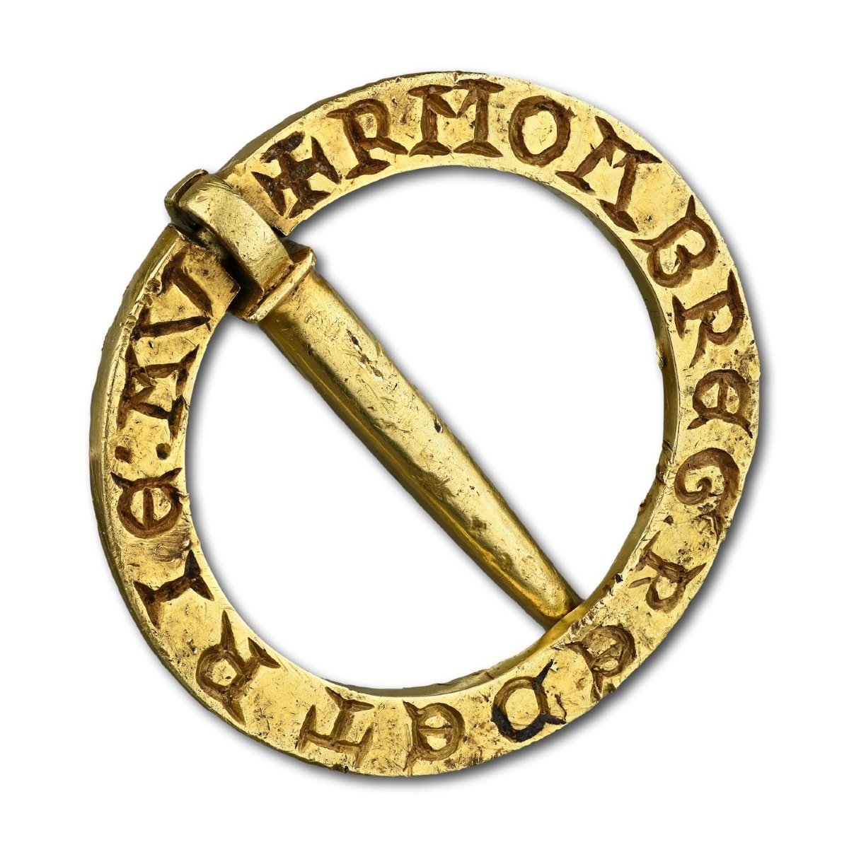 Historically Documented Medieval Gold Ring Brooch. French/english, 13th Century.  -photo-3