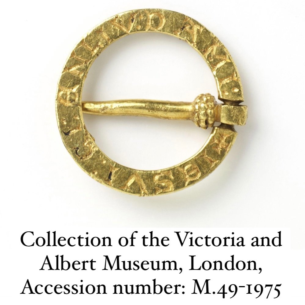 Historically Documented Medieval Gold Ring Brooch. French/english, 13th Century.  -photo-8