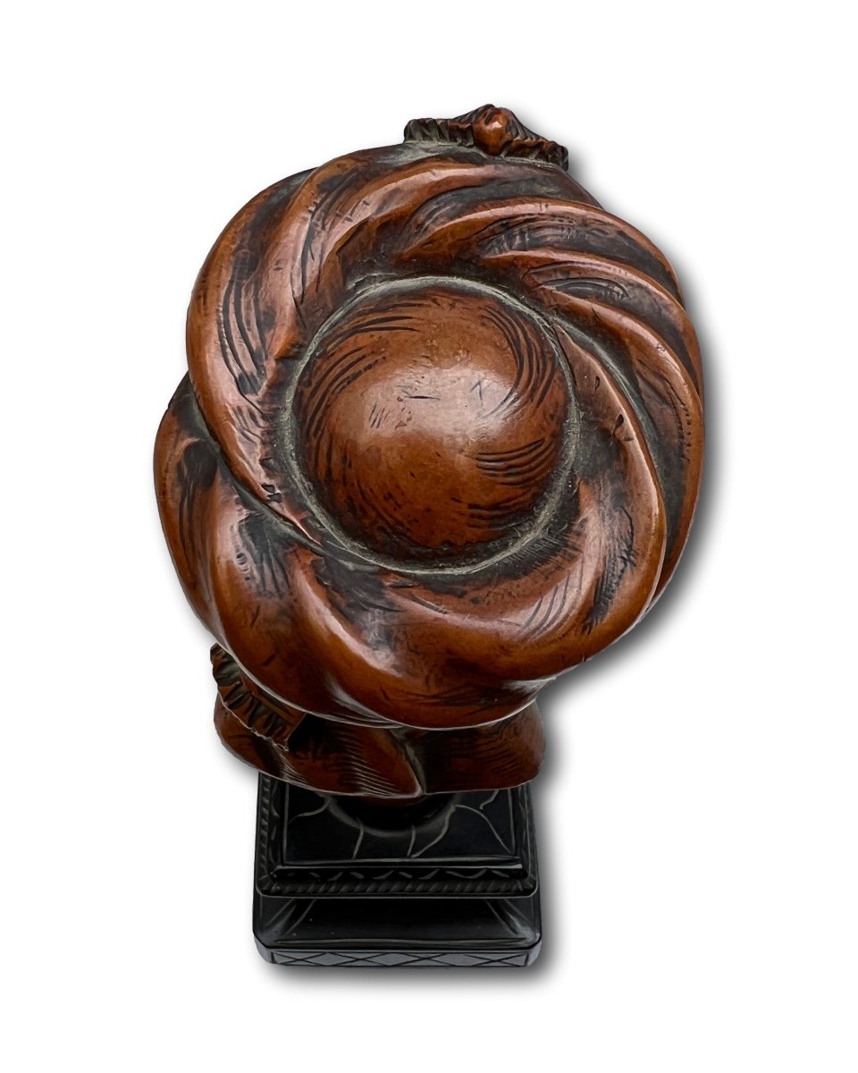 A Fine Boxwood Bust Of A Turk.  French, 19th Century.-photo-5