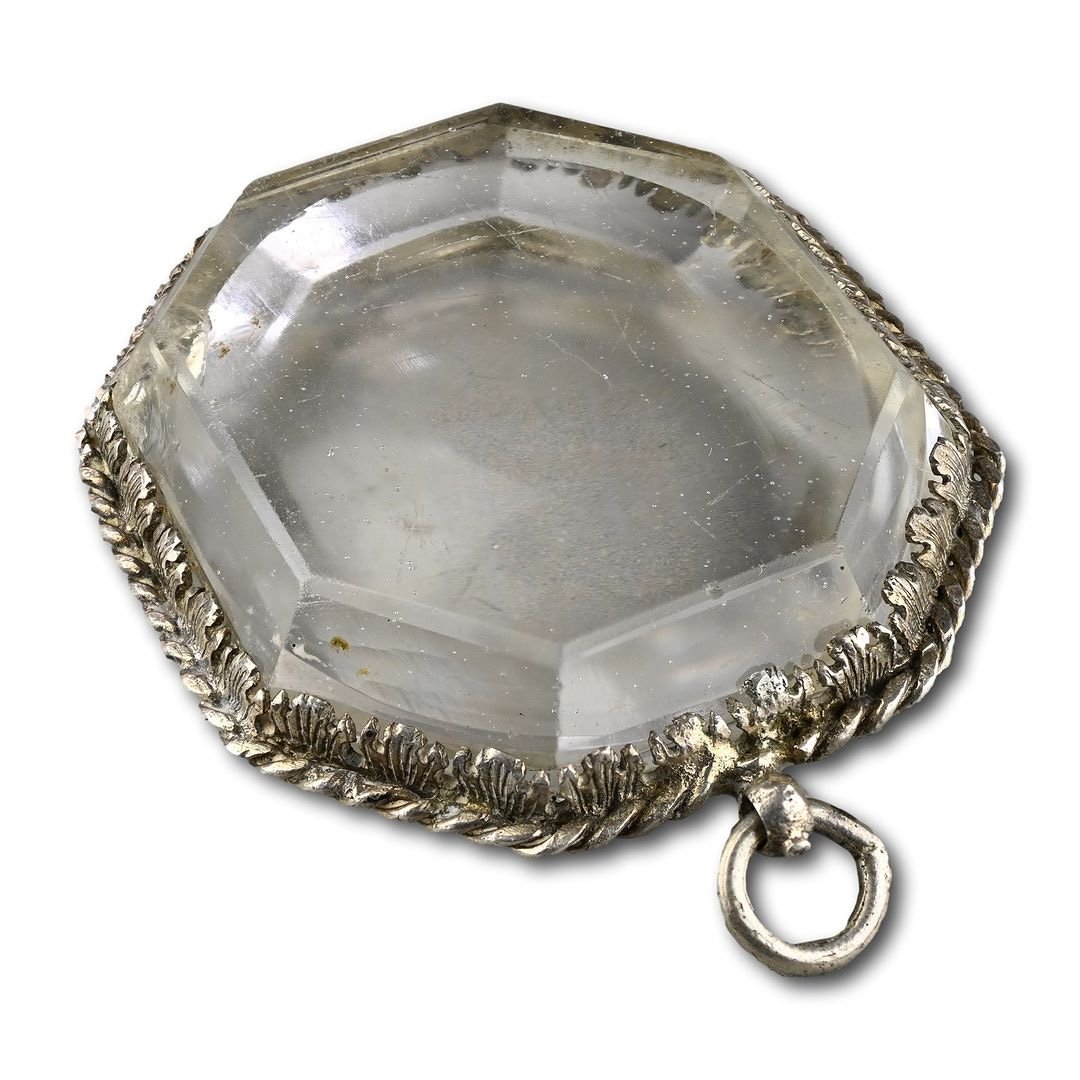 Pendentif En Verre Monté En Argent. Allemand, Seconde Moitié Du XVIIe Siècle. -photo-2